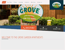 Tablet Screenshot of livingatthegroveapts.com